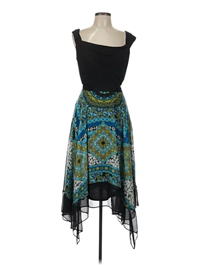 Pre-owned Signature Cocktail Dress In Teal