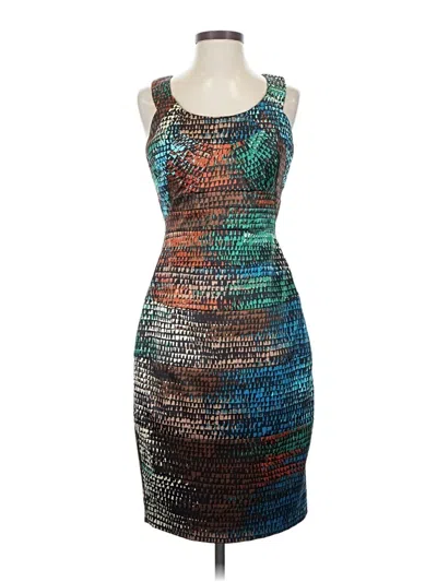 Pre-owned Signature Cocktail Dress In Teal