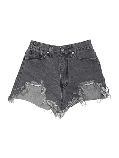 Pre-owned Signature Denim Shorts In Gray