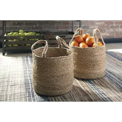 Signature Design By Ashley 2-pc. Brayton Baskets In White