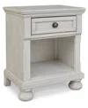 Signature Design By Ashley 26.63" Wood Nightstand In White