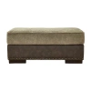 Signature Design By Ashley Alesbury Faux Leather Ottoman In Brown