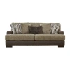 Signature Design By Ashley Alesbury Faux Leather Track-arm Sofa In Brown
