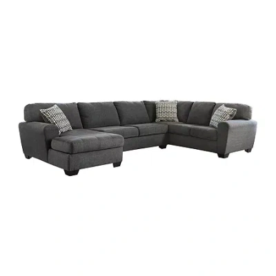 Signature Design By Ashley Ambee 3-pc. Left Arm Facing Chaise Sectional In Gray