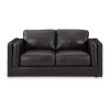 Signature Design By Ashley Amiata Leather Loveseat In Black