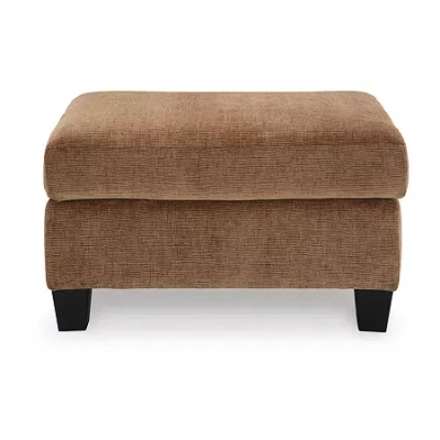 Signature Design By Ashley Amity Bay Ottoman In Orange