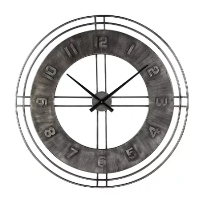 Signature Design By Ashley Ana Sofia Wall Clock In Gray