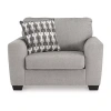 Signature Design By Ashley Avenal Park Upholstered Oversized Chair In Gray In Gray