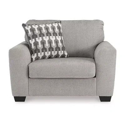 Signature Design By Ashley Avenal Park Upholstered Oversized Chair In Gray