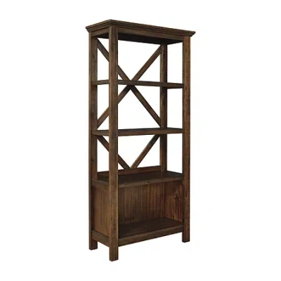 Signature Design By Ashley Baldridge Office 4-shelf Bookcase In Brown