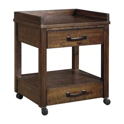Signature Design By Ashley Baldridge Office Printer Cart In Brown