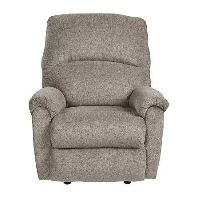 Signature Design By Ashley Ballinasloe Living Room Collection Pad-arm Recliner In Gray