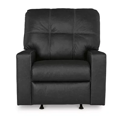 Signature Design By Ashley Barlin Mills Manual Rocker Recliner In Black