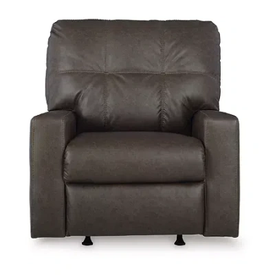 Signature Design By Ashley Barlin Mills Manual Rocker Recliner In Brown