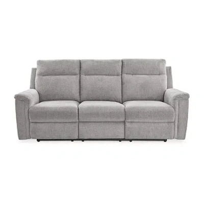 Signature Design By Ashley Barnsana Power Reclining Sofa In Gray