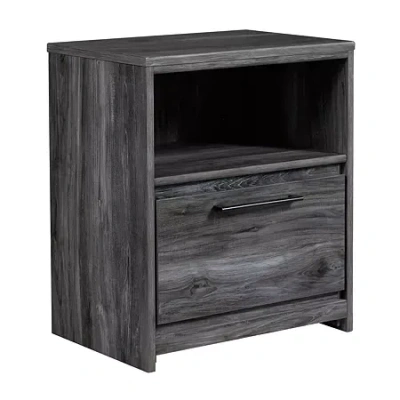 Signature Design By Ashley Baystorm 1-drawer Nightstand In Dark Gray