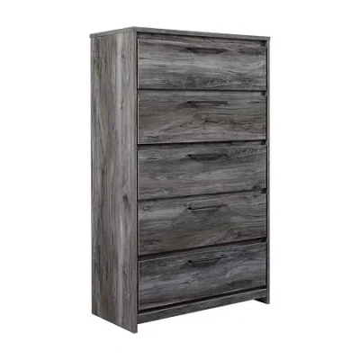 Signature Design By Ashley Baystorm 5-drawer Chest In Dark Gray
