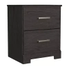 Signature Design By Ashley Belachime 2-drawer Nightstand In Charcoal In Black