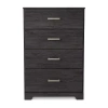 Signature Design By Ashley Belachime 4-drawer Chest Of Drawers In Charcoal In Black