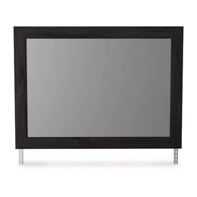 Signature Design By Ashley Belachime 42" Bedroom Dresser Mirror In Charcoal In Black