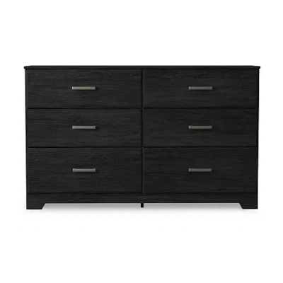 Signature Design By Ashley Belachime 6-drawer Dresser In Charcoal In Black