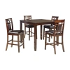 Signature Design By Ashley Bennox 5-piece Counter Height Dining Set In Brown