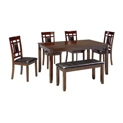 Signature Design By Ashley Bennox 6-piece Dining Set In Brown