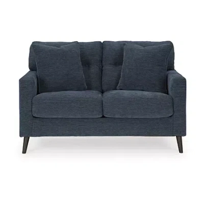 Signature Design By Ashley Bixler Loveseat In Blue
