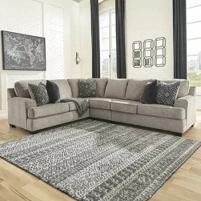 Signature Design By Ashley Bovarian 3-piece Left-arm Sofa In Gray