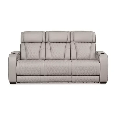 Signature Design By Ashley Boyington Power Reclining Sofa In Gray