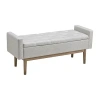 Signature Design By Ashley Briarson Collection Tufted Storage Bench In Sand