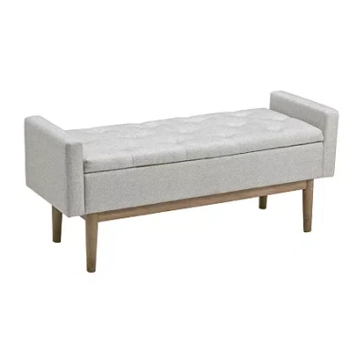 Signature Design By Ashley Briarson Collection Tufted Storage Bench In Sand
