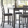 Signature Design By Ashley Brisben 5-pc. Counter Height Square Dining Set In Gray