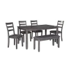 Signature Design By Ashley Brisben 6-pc. Rectangular Dining Set In Gray
