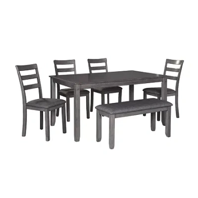 Signature Design By Ashley Brisben 6-pc. Rectangular Dining Set In Gray