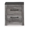Signature Design By Ashley Bronyan 2-drawer Nightstand In Dark Gray In Gray