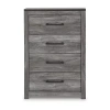 Signature Design By Ashley Bronyan 4-drawer Chest In Dark Gray In Gray