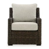 Signature Design By Ashley Brook Ranch Outdoor Lounge Chair With Cushion In Brown