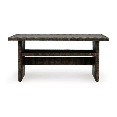 Signature Design By Ashley Brook Ranch Outdoor Multi-use Table In Brown