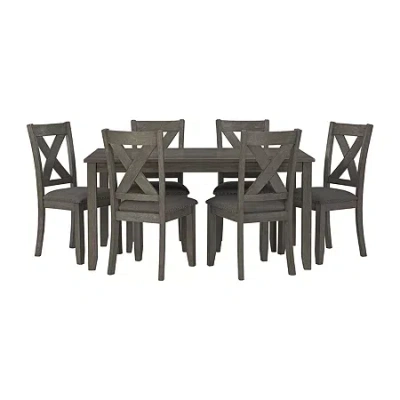 Signature Design By Ashley Caitbrook 7-pc. Rectangular Dining Set In Gray