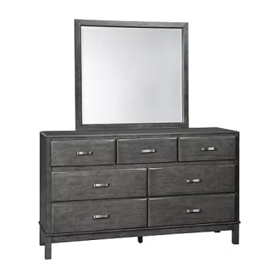 Signature Design By Ashley Caitir Bedroom Collection Dresser And Mirror In Gray