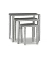 Signature Design By Ashley Caitworth Accent Table, Set Of 3 In Champagne