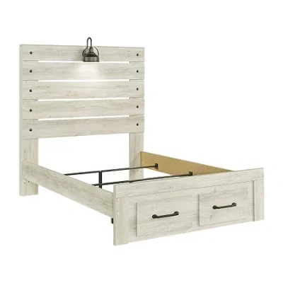 Signature Design By Ashley Cambeck 2 Drawer Storage Panel Bed In White