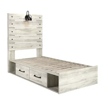 Signature Design By Ashley Cambeck 4 Drawer Storage Bed In White