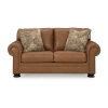 Signature Design By Ashley Carianna Leather Loveseat In Brown