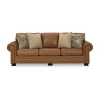 Signature Design By Ashley Carianna Leather Sofa In Brown