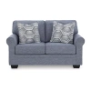 Signature Design By Ashley Carissa Manor Loveseat In Blue In Blue