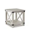 Signature Design By Ashley Carynhurst Rectangular End Table In Whitewash