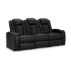 Signature Design By Ashley Caveman Den Power Reclining Sofa In Gray