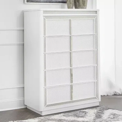Signature Design By Ashley Chalanna 5-drawer Chest In White